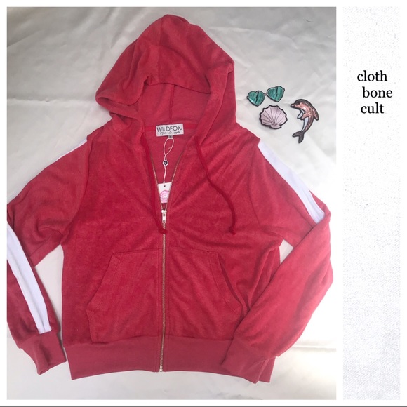 ✨NWT✨WILDFOX 💋🦊 Terry ZIP HOODIE - Picture 3 of 7